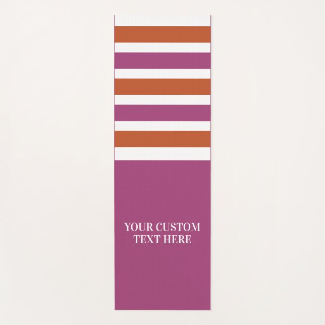 Tapis De Yoga Texte personnalisé Stripes Motif yoga mat (Devant)