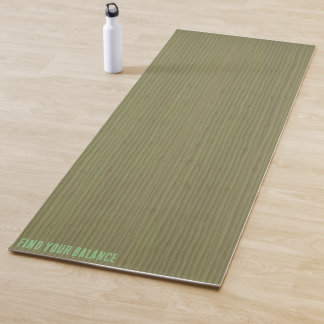 Tapis De Yoga Texture de Bambou vert doux Yoga Mat