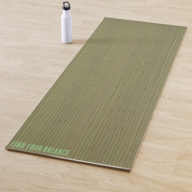 Tapis De Yoga Texture de Bambou vert doux Yoga Mat (En situation)