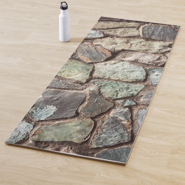 Tapis De Yoga texture murale en pierre (En situation)