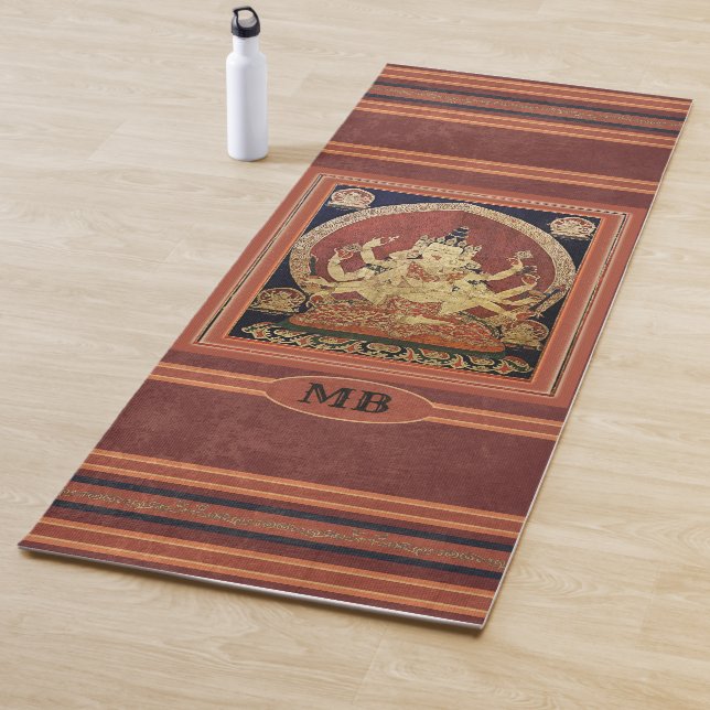 Tapis De Yoga Thangka tibétain de Guhyasamaja Akshobhyavajra (En situation)
