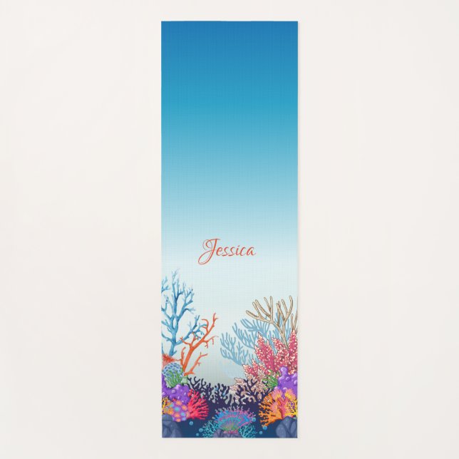 Tapis De Yoga Thème marin personnalisé Yoga Mat. (Devant)