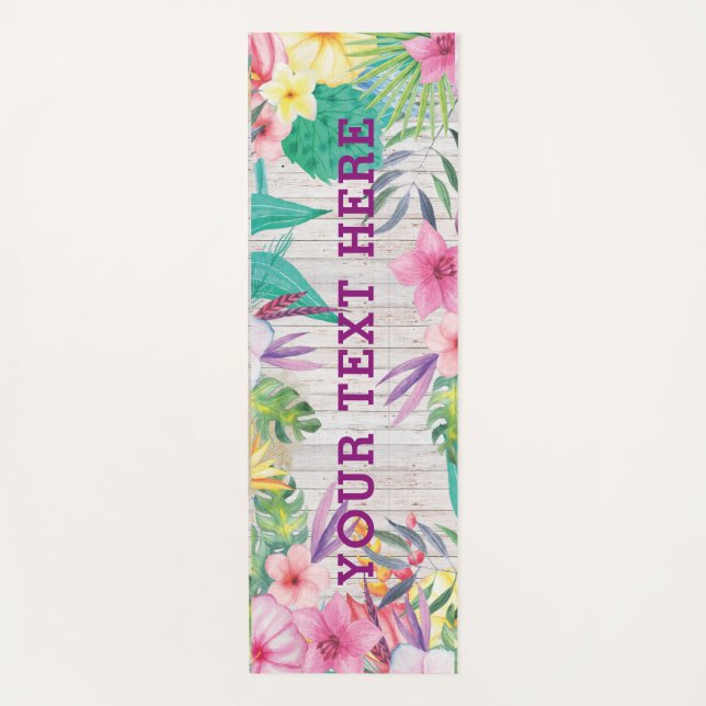 Tapis De Yoga Thon de yoga tropical personnalisé (Devant)