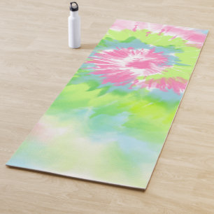 Tapis De Yoga Tiedye arc-en-ciel coloré cool