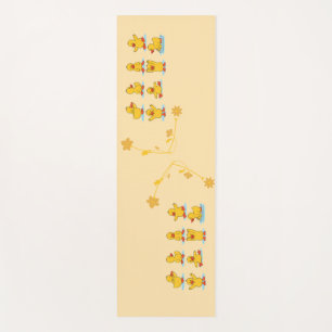 Tapis De Yoga Titre : Belle caricature Canard Yoga Poses Motif