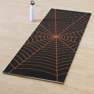 Tapis De Yoga toile araignée orange Halloween motif