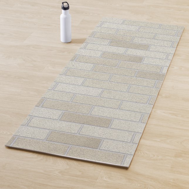 Tapis De Yoga Tons pastel aux murs de briques (En situation)