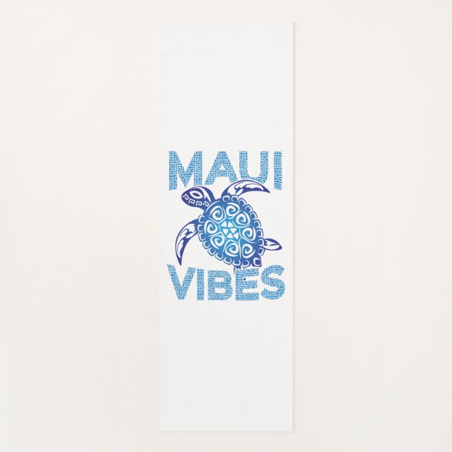 Tapis De Yoga Tortue bleue polynésienne Maui Vibes (Devant)