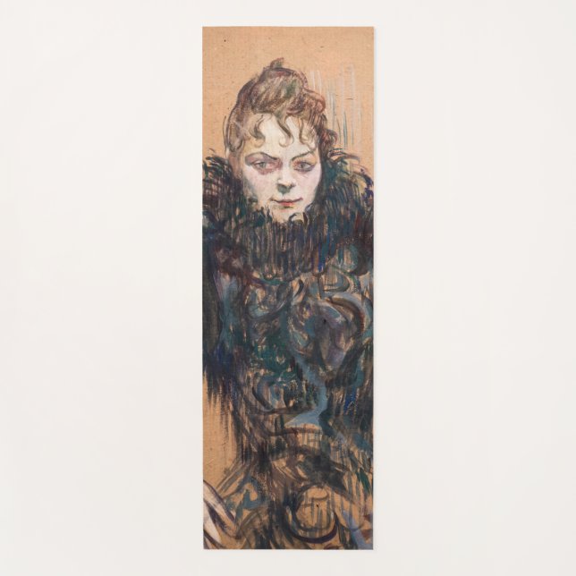 Tapis De Yoga Toulouse-Lautrec - Femme avec un Boa Noir (Devant)