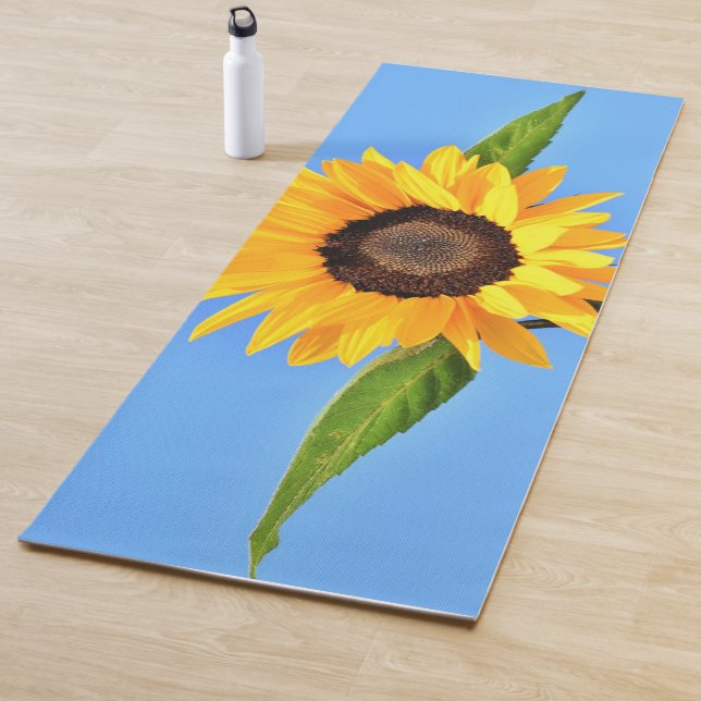 Tapis De Yoga Tournesol jaune Yoga Mat Ciel bleu (En situation)