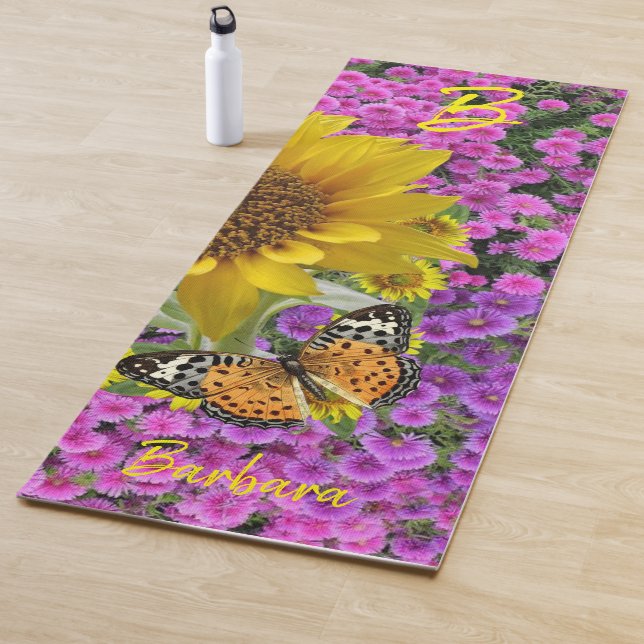 Tapis De Yoga Tournesol Papillon Yoga Mat (En situation)