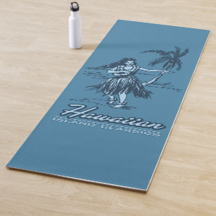 Tapis De Yoga Tradewinds Hula Girl renverse l'hibiscus hawaïen