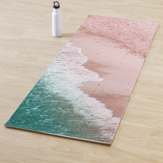 Tapis De Yoga Tranquillité des vagues de mer #3 #océan #mur #déc (En situation)