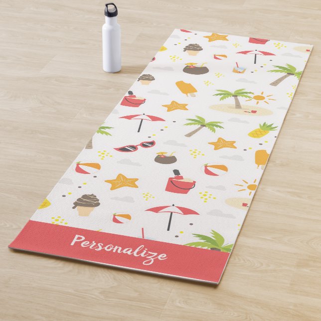 Tapis De Yoga Tropical Summer Beach Zen Yoga Personnalisé (En situation)