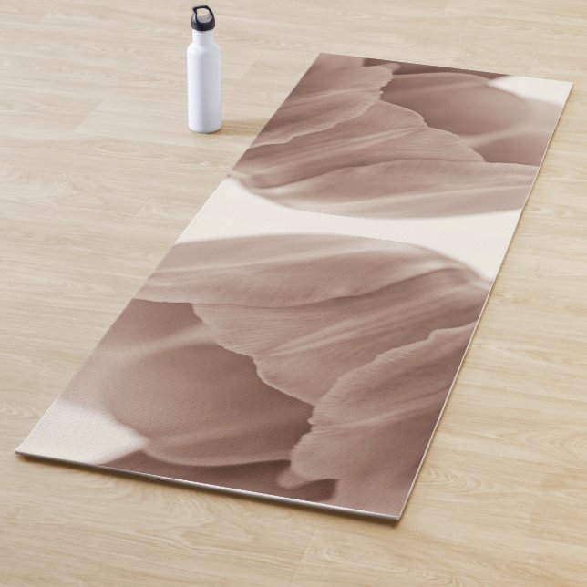 Tapis De Yoga Tulipe dans la macro couleur neutre (En situation)