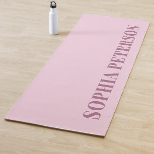 Tapis De Yoga Typographie moderne Gras Pastel Pink Simple