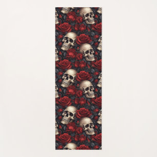 Tapis De Yoga Un crâne et une série Rose 10