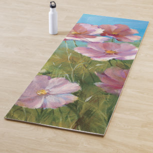 Tapis De Yoga Un jardin floral rose