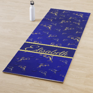 Tapis De Yoga unique, belle, coloré, peint motif un vert