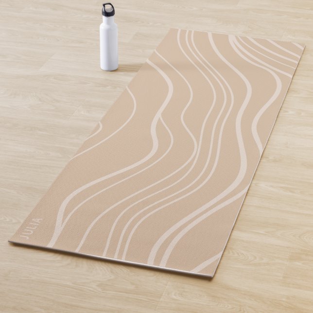 Tapis De Yoga Vague de sable Neutre moderne Yoga Personnalisé Yo (En situation)