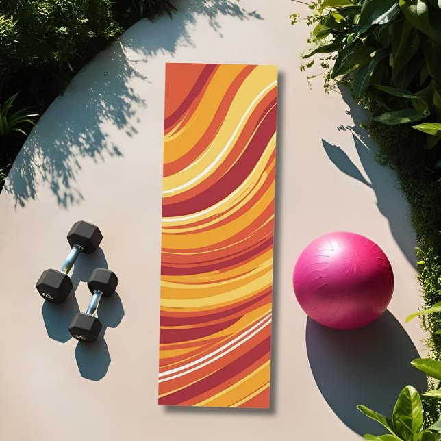 Tapis De Yoga Vagues de coucher de soleil (Créateur téléchargé)