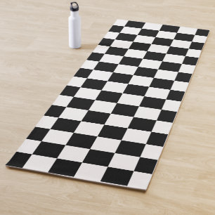 Tapis De Yoga Vérifier noir blanc À damiers Motif tableau de b