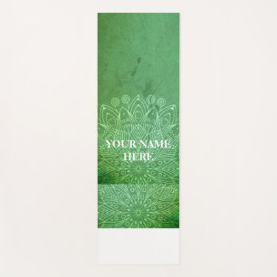 Tapis De Yoga Vert naturel Mandala Floral