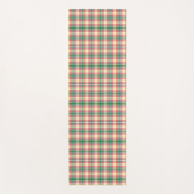 Tapis De Yoga Vertical and horizontal plaid fabric samples  (Devant)
