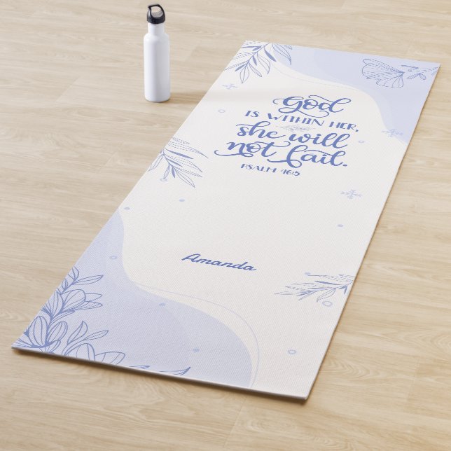 Tapis De Yoga Vibes D'Hiver Verset Bible Pour Elle (En situation)