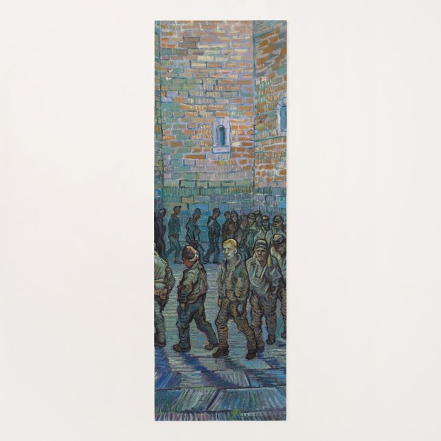 Tapis De Yoga Vincent van Gogh - La cour de la prison (Dos)