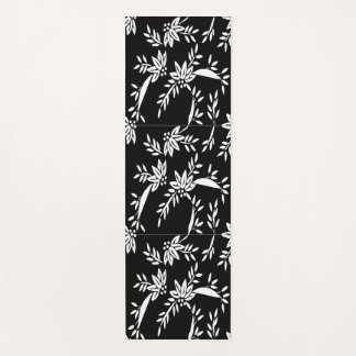 Tapis De Yoga Vintage noir et blanc rayures Art déco