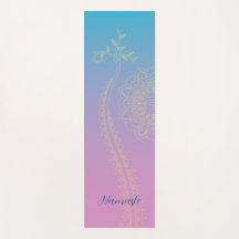 Violet à bleu Mandala Yoga Mat