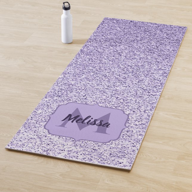 Tapis De Yoga Violet Ultra violet parties scintillant lumière ét (En situation)