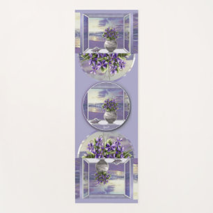 Tapis De Yoga violettes dans un bocal de lune