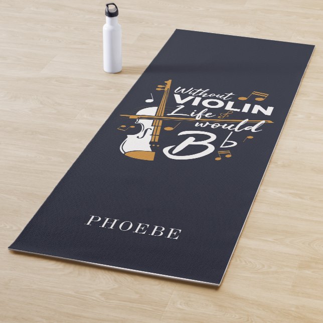 Tapis De Yoga Violoniste Sans Violon La Vie Serait Plate (En situation)