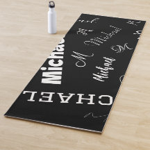 Votre nom et monogramme motif personnalisé noir