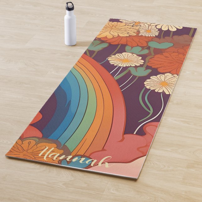 Tapis De Yoga Watercolor Tropical Hawaiian Beach (En situation)