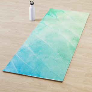 Tapis De Yoga Watercolour modernes vert Mint