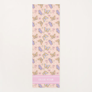 Tapis De Yoga Whimsical Butterfly Girl Personnalisée