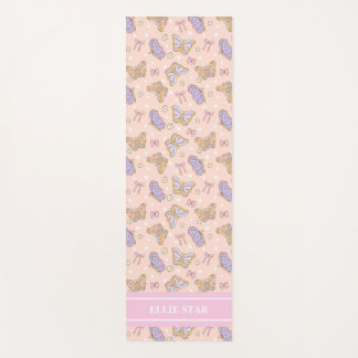 Tapis De Yoga Whimsical Butterfly Girl Personnalisée