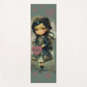 Tapis De Yoga Whimsical Kawaii Fairy Tale Girl
