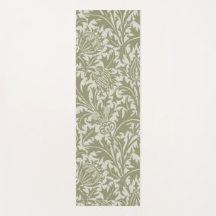 Tapis De Yoga William Morris Thistle Sage Green Motif
