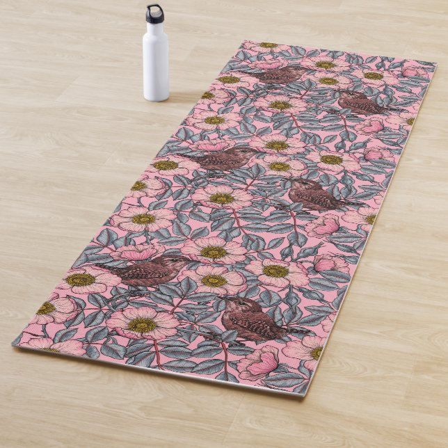 Tapis De Yoga Wrens en rose (En situation)