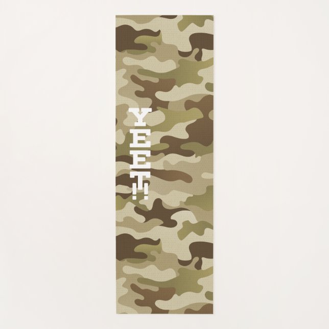 Tapis De Yoga Yeet Army Green Camouflage (Devant)