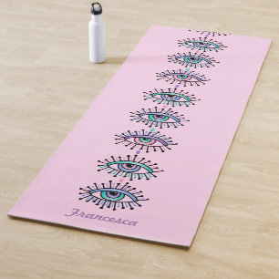 Tapis De Yoga Yeux spirituels mystiques Motif oeil troisième sur