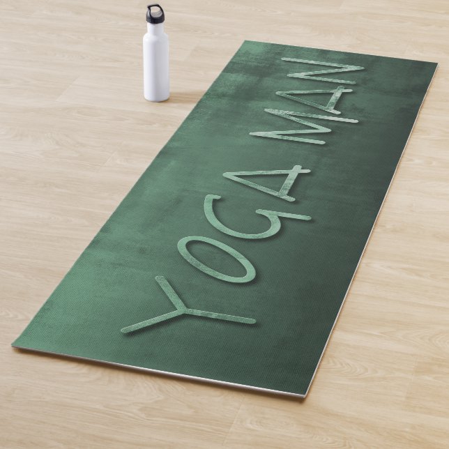 Tapis De Yoga Yoga Homme vert rustique (En situation)