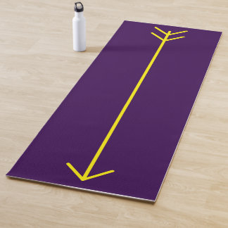 Tapis De Yoga Yoga Mat à Flèche Jaune - jaune & violet