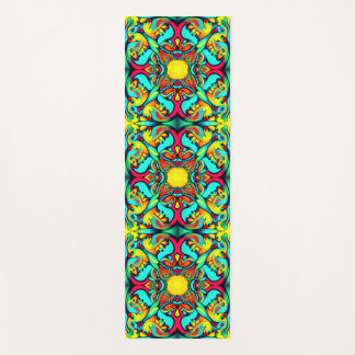 Tapis De Yoga Yoga Mat à motif jaune et rouge