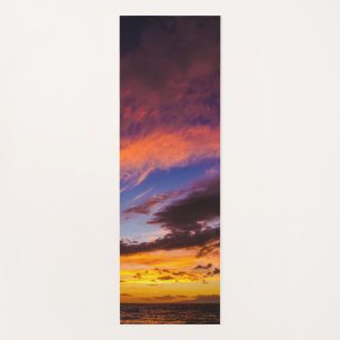 Tapis De Yoga Yoga Mat au coucher du soleil coloré