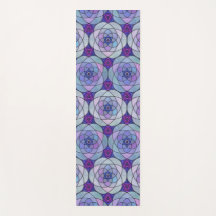 Yoga Mat avec mandala aux tons bijoux